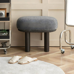 Multifunctional Dark Gray Accent Stool with storage