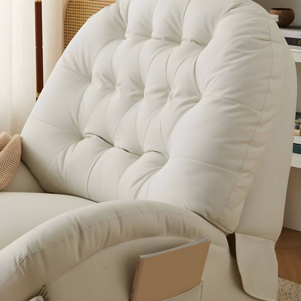 Yellow Chenille Recliner for Living Room