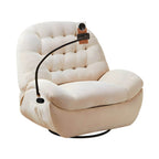 Faux Leather Recliner in White