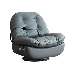 Elegant faux leather recliner in beige