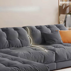 Sofa with sleek design in bright setting