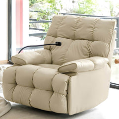 Elegant Modern Recliner in Gray upholstery