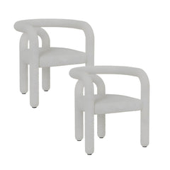 Beige Upholstered Stool with Metal Frame