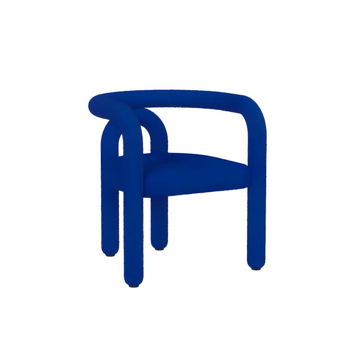 Yellow Upholstered Accent Stool in Contemporary Style