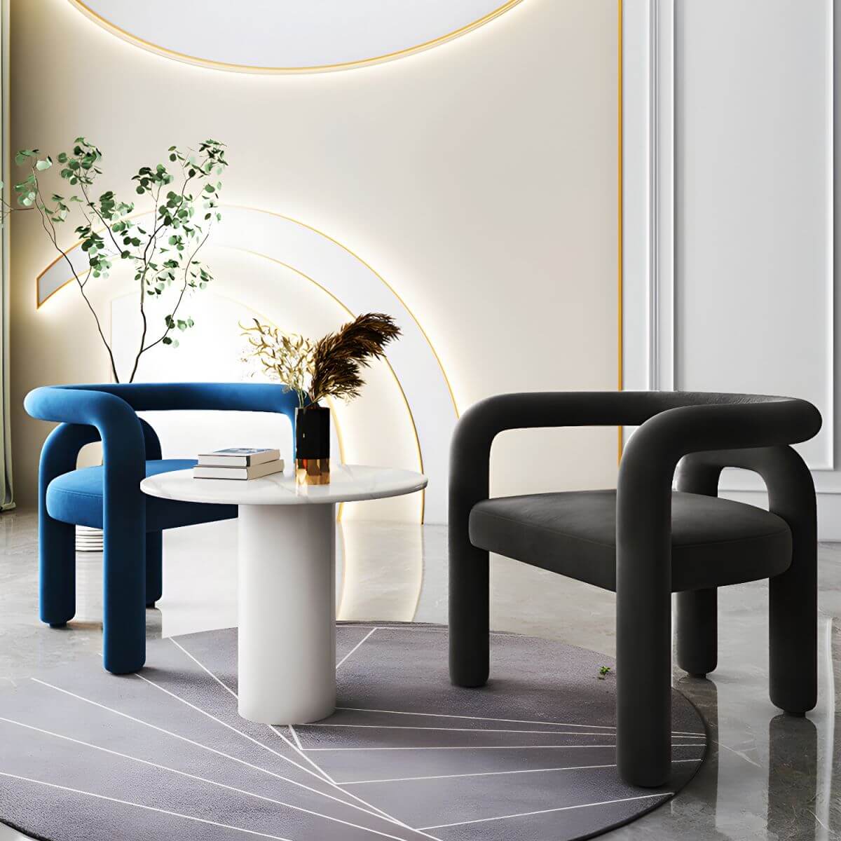 Elegant Modern Upholstered Accent Stool with Back and Storage Secondary image