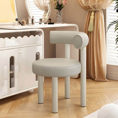 Stylish vanity stool with storage option