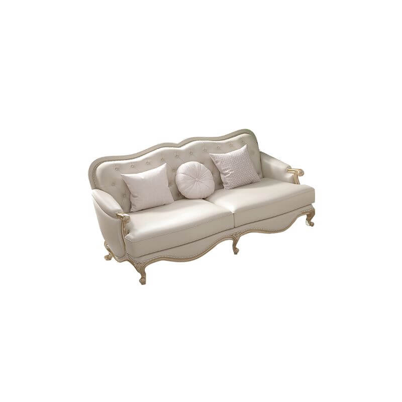 Elegant Off-White Sofa in a Living Room Setting