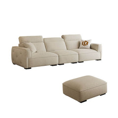 stylish off-white loveseat with concealed support