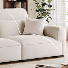 modern loveseat with plush cushions