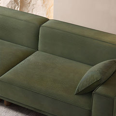 modern olive green sofa with sleek design