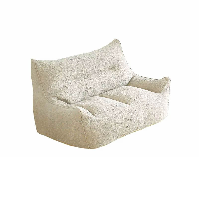 Black bean bag chair with ottoman Main image