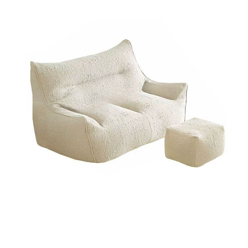 Polyester blend bean bag chair with pre-filled polypropylene beans