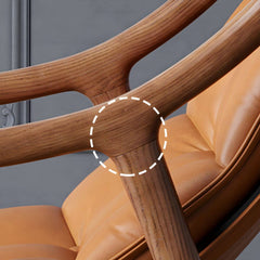 Metal legs of the Scandinavian ergonomic recliner