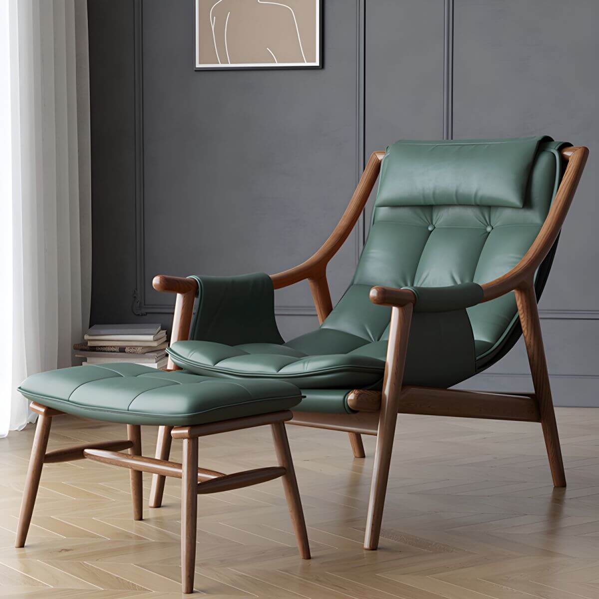 Modern Scandinavian chair design with solid color pattern Main image