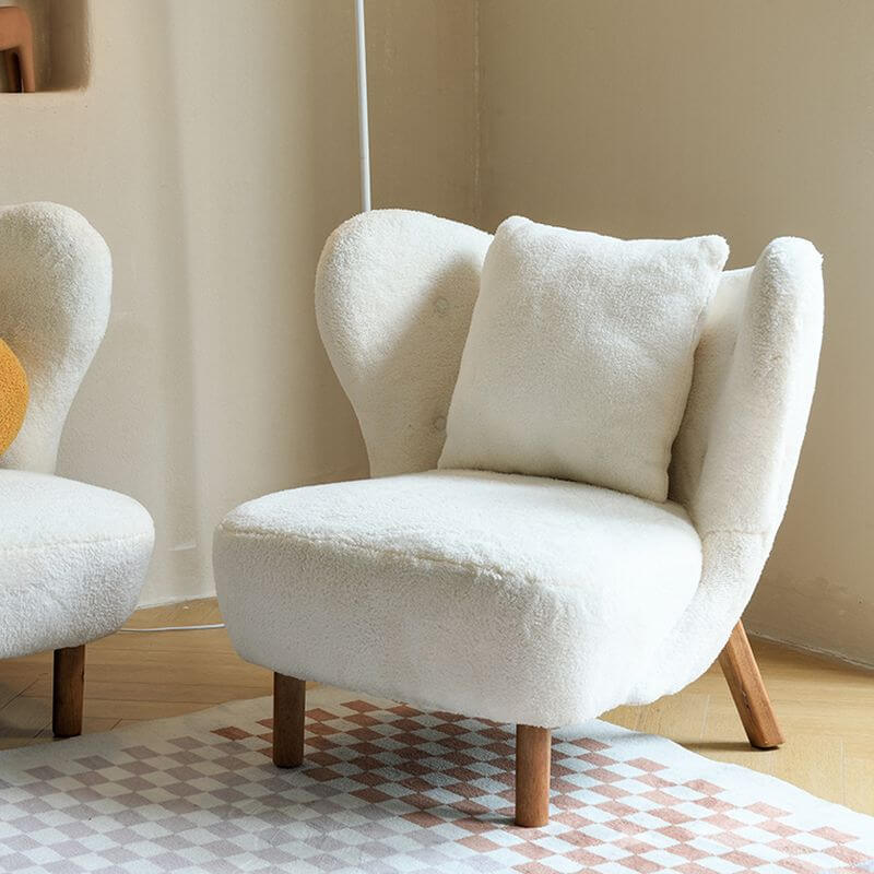 アーチ型背もたれとネイルヘッド装飾付きエレガントサイドチェア サブ画像