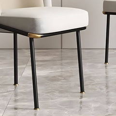 Comfortable vanity stool with metal legs