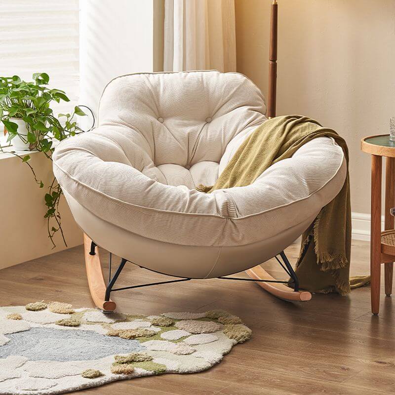 tufted design rocking chair