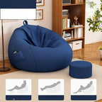 Soft flannel bean bag chair in light green