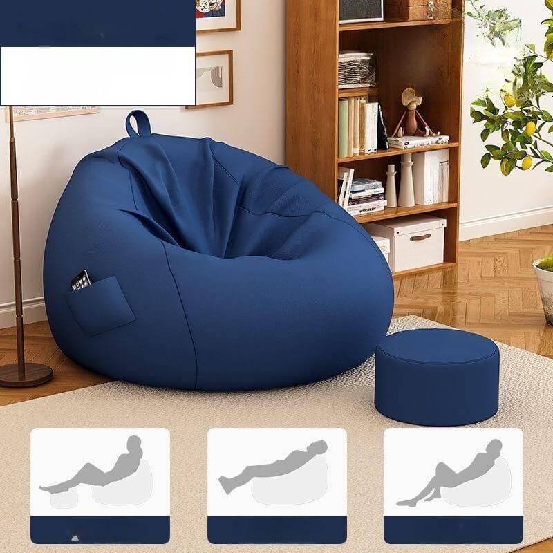 Soft flannel bean bag chair in light green