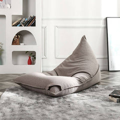 Flannel bean bag lounger in grey color