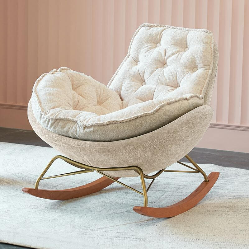 Ergonomic Nursery Rocking Chair with Ottoman Image principale du produit