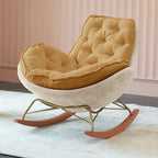 Wooden Rocking Chair for Nursery in Yellow/Beige