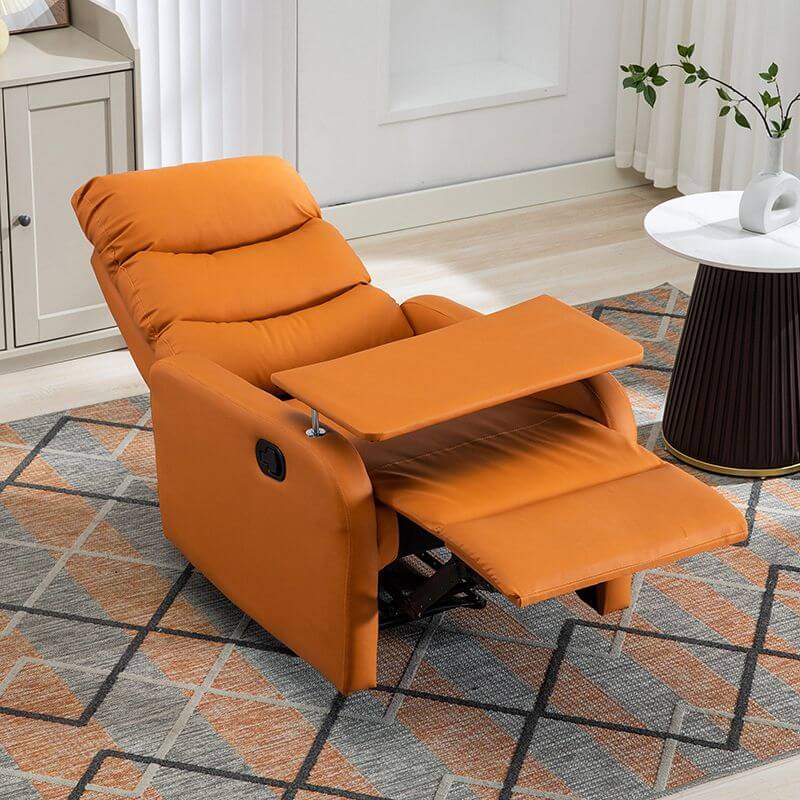 Ergonomic stationary chair in brown color