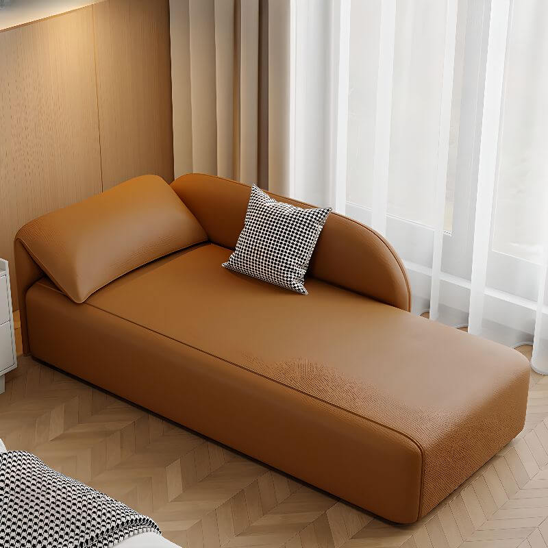 Cocoa upholstered chaise chair in a modern living room Imagen principal del producto