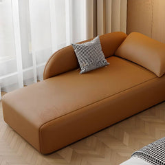 Elegant brown chaise chair with contemporary aesthetics