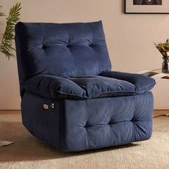 Swivel Rocker Corduroy Recliner with Comfortable Padding