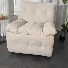 Yellow Ergonomic Recliner with Cotton Fill Material