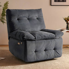 Modern Metal Frame Corduroy Recliner