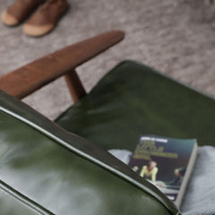 Natural wood finishes in parlor chair