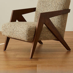 Untufted seat of oak arm chair