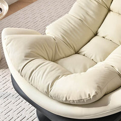 Luxurious Oatmeal Lounge Chair in Bright Room