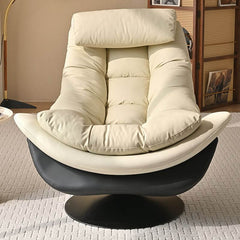 Stylish Oatmeal Chair with Stitch-Tufted Design