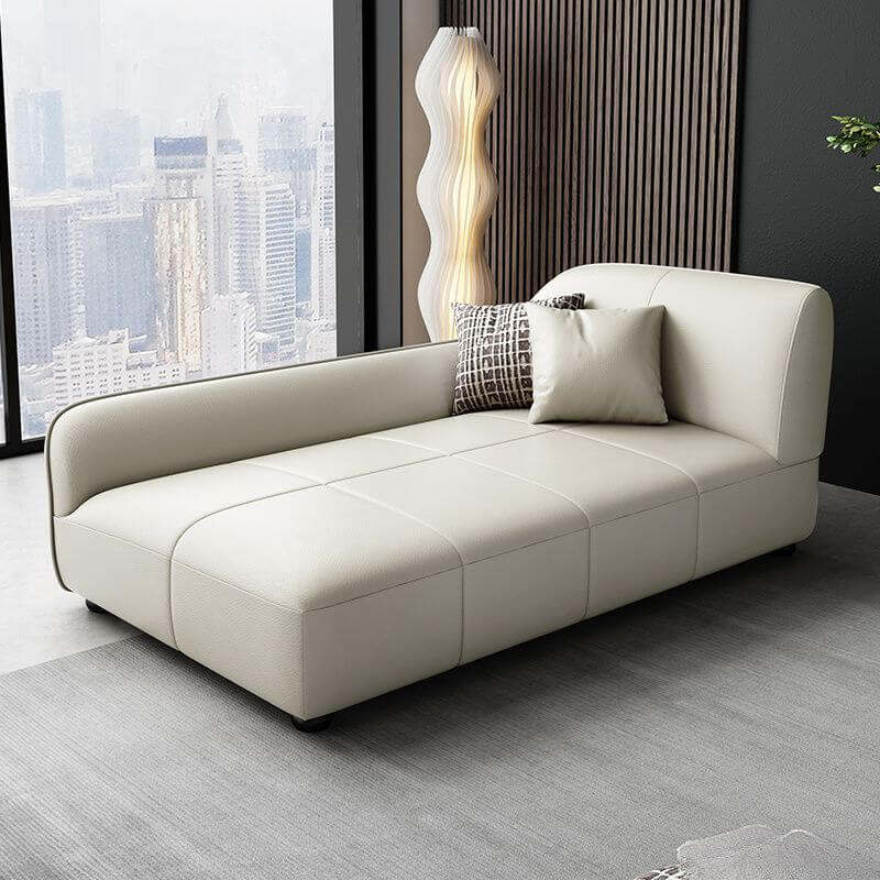 Ergonomic Padded Chaise Lounge Accent Chair left-facing armrest メイン画像