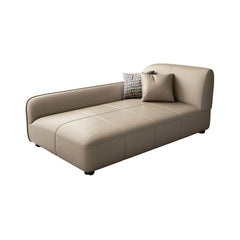 Modern solid color design faux leather chaise lounge