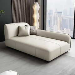 Modern solid color design faux leather chaise lounge