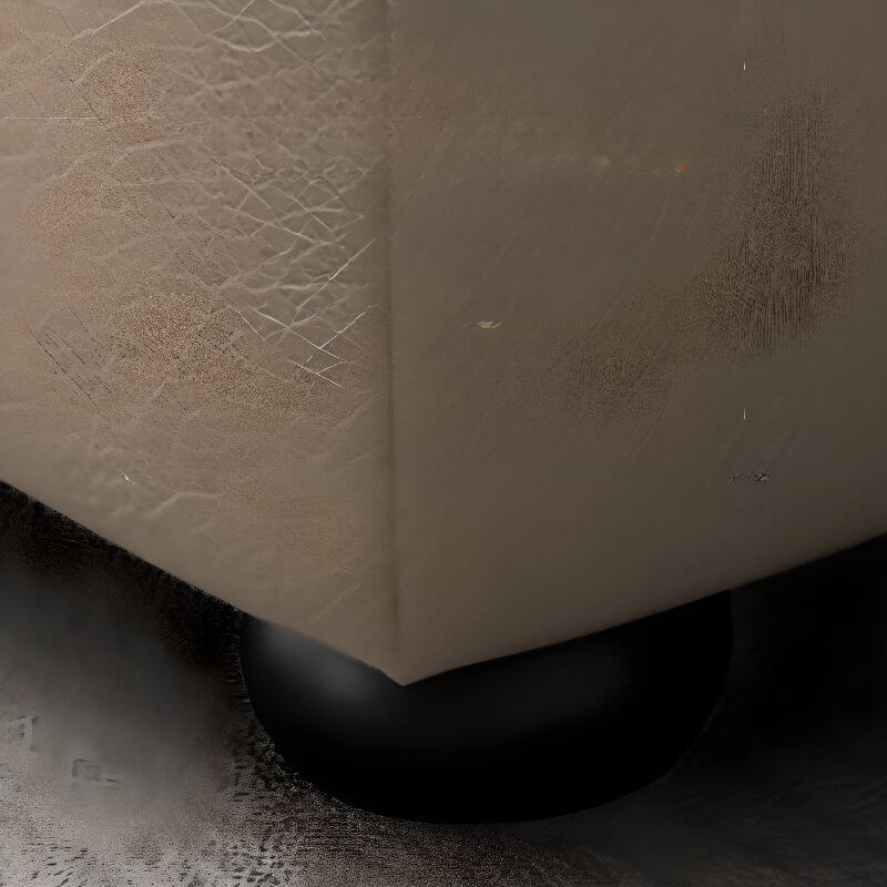 Solid color chaise lounge with left armrest