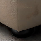 Solid color chaise lounge with left armrest