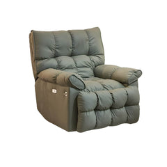 Front view of Ergonomic Power Recliner in green leather