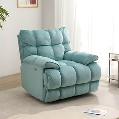 Ergonomic power recliner in cyanine color