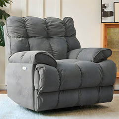 Contemporary swivel rocker recliner