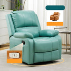 Orange ergonomic recliner with solid color upholstery