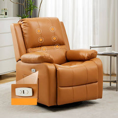 Cozy reclining chair with USB charging port