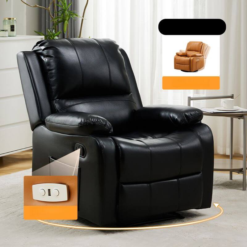 Comfortable rocker recliner in rich coffee color