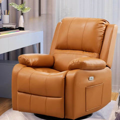 Comfortable rocker recliner in rich coffee color