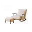 Ergonomic Rocking Chair with Ottoman in Black and White