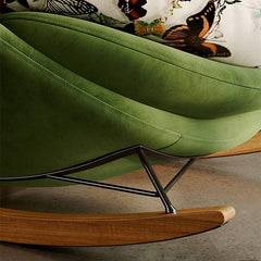 Cozy single-seater rocking chair for indoor use